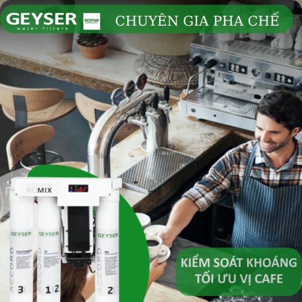 Máy lọc nước chuẩn khoáng Geyser Ecotar Accord ROMIX chuyên dùng cho máy pha cafe