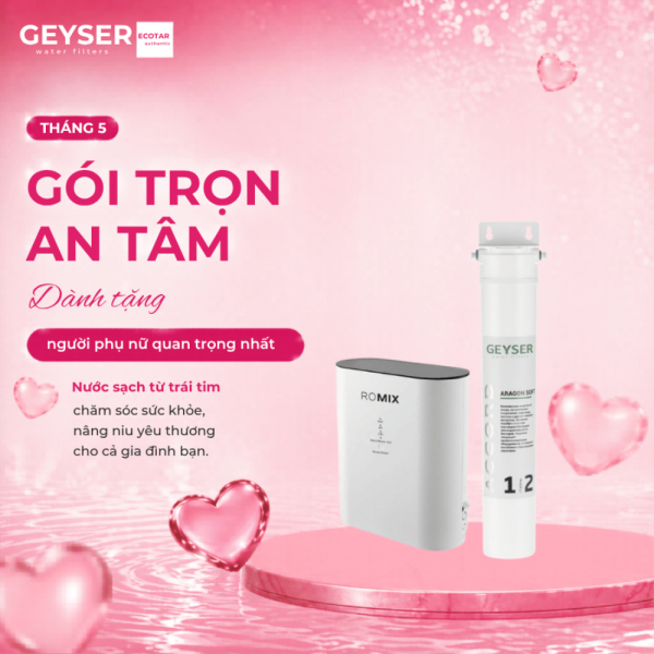 Máy lọc nước chuẩn khoáng Geyser Ecotar Accord Soft ROMIX cho máy pha cafe