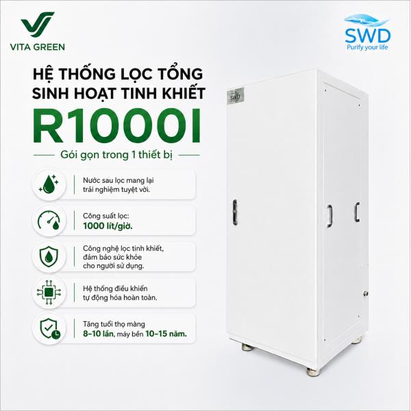 Hệ thống lọc tổng sinh hoạt tinh khiết R1000I