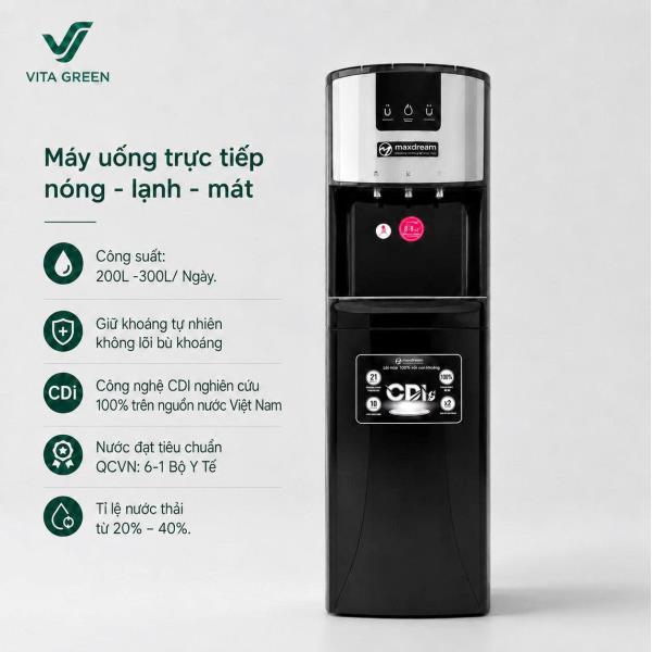 Máy lọc nước nóng lạnh Maxdream CDIs NL01-S6 nâng cấp 