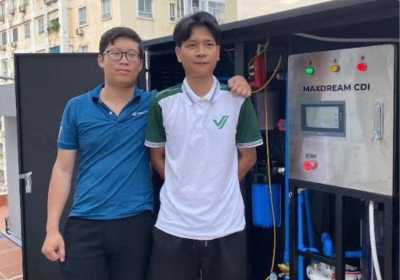 Lắp đặt máy lọc tổng tại nhà anh Thành tại Hoàng Cầu - Hà Nội